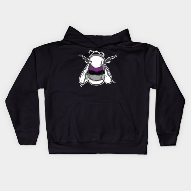 Asexual Bee Kids Hoodie by theartfulscientist